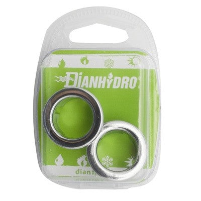 2 PZ GHIERE DI RICAMBIO PER TROPPO PIENO IN ABS CROMO BLISTER Misura: Diam. 24