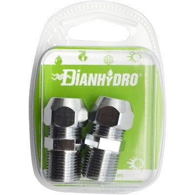 2 PZ NIPPLES BICONO CROMATO PER CANNETTE BLISTER Misura: pz.2 x (3/8x3/8) Diam. 10