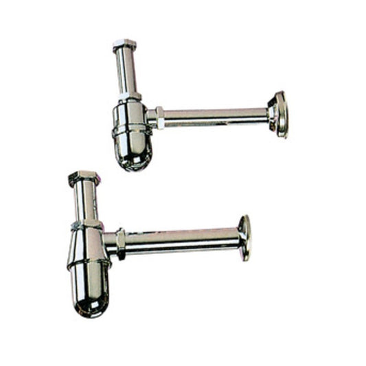 2 x BL SIFONE A BOTTIGLIA OTTONE CROMATO D  1