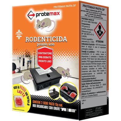 2 x CONTENITORE SICUREZZA TOPICIDI + ESCA PROTEMAX