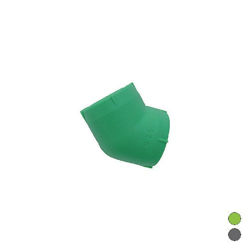 2 x GOMITO LISCIO 45° IN POLIPROPILENE Misura: Diam. 50