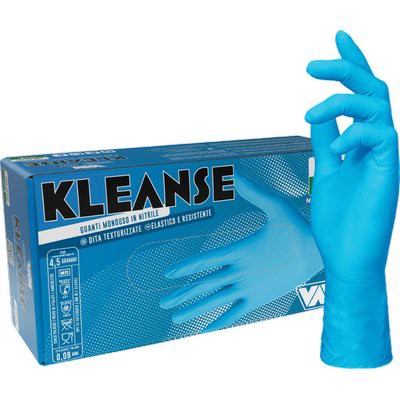 2 x GUANTO NITRILE MONOUSO BLU KLEANSE MED