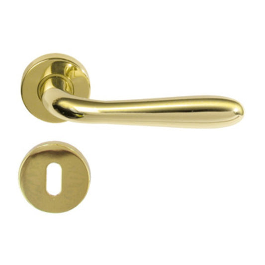 2 x MANIGLIA ALLUMINIO AGNONE C/BOCCHETTA ORO