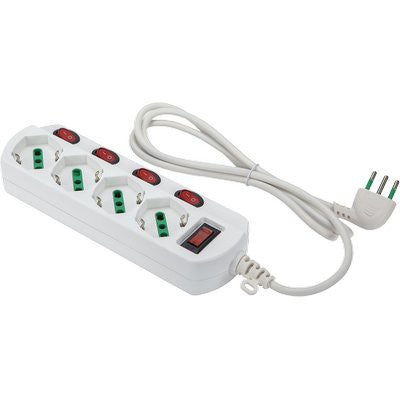 2 x MULTIPRESA BIPASSO SCH +4 INT.LUM RETAIL FME