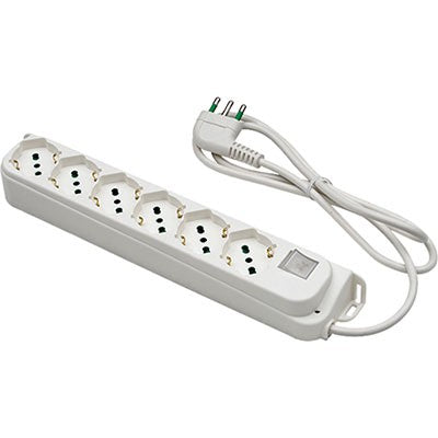2 x MULTIPRESA BIPASSO SCHUKO + INT.LUM RETAIL FME