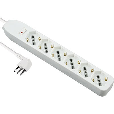 2 x MULTIPRESA BIPASSO SCHUKO + TERMICO ELECTRALINE