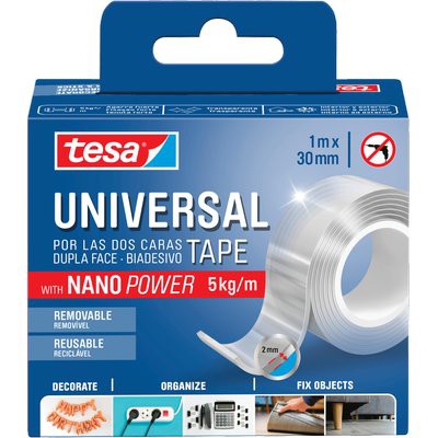 2 x NASTRO BIADESIVO REMOVIBILE UNIVERSALE 55810 TESA
