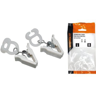 2 x SCORREVOLE TENDA CON PINZA GIREVOLE SELF WORKIT