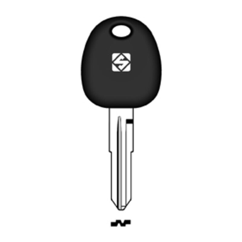 2 x SILCA HYN15TE CHIAVE TRANSPONDER VUOTA OTTONE