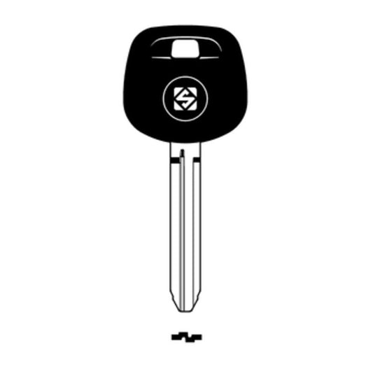 2 x SILCA TOY43RATE CHIAVE TRANSPONDER VUOTA OTTONE