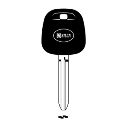 2 x SILCA TOY43TE CHIAVE TRANSPONDER VUOTA OTTONE