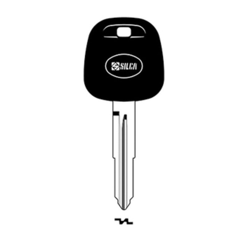 2 x SILCA TOY46RTE CHIAVE TRANSPONDER VUOTA OTTONE