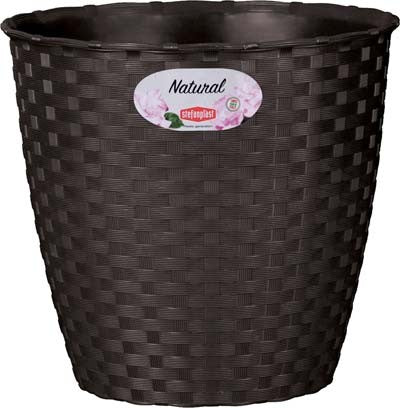 2 x VASO RATTAN TONDO NATURAL STEFANPLAST