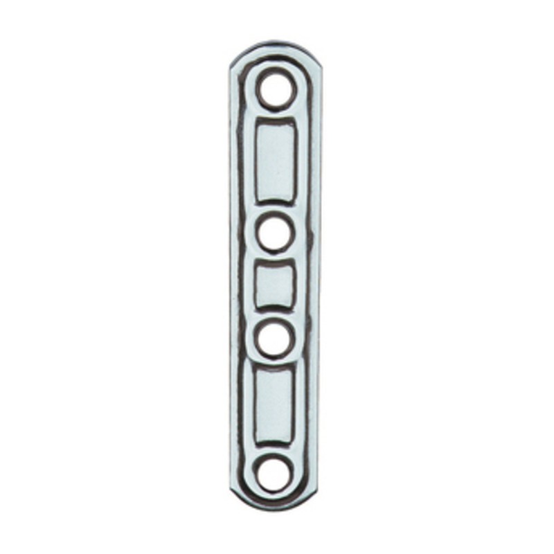 20 x PIASTRA 163IN LASTRINA DIRITTA INOX 4 FORI 15X60MM