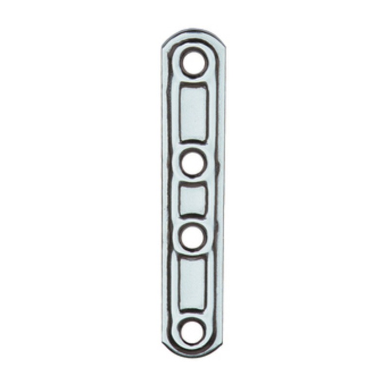 20 x PIASTRA 163IN LASTRINA DIRITTA INOX 4 FORI 15X99MM
