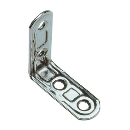 20 x PIASTRA 164IN LASTRINA ANGOLARE INOX 4 FORI 30X30MM