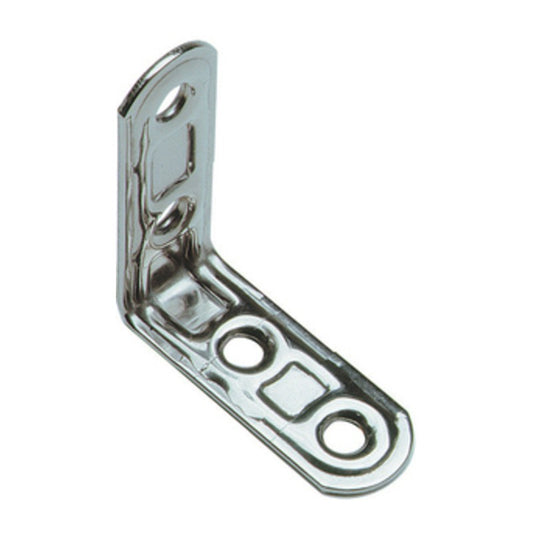 20 x PIASTRA 164IN LASTRINA ANGOLARE INOX 4 FORI 50X50MM
