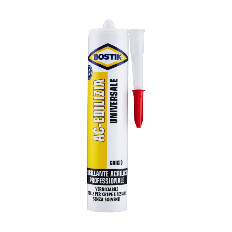 24 x BOSTIK ACRILICO EDILIZIA 300ML GRIGIO CARTUCCIA
