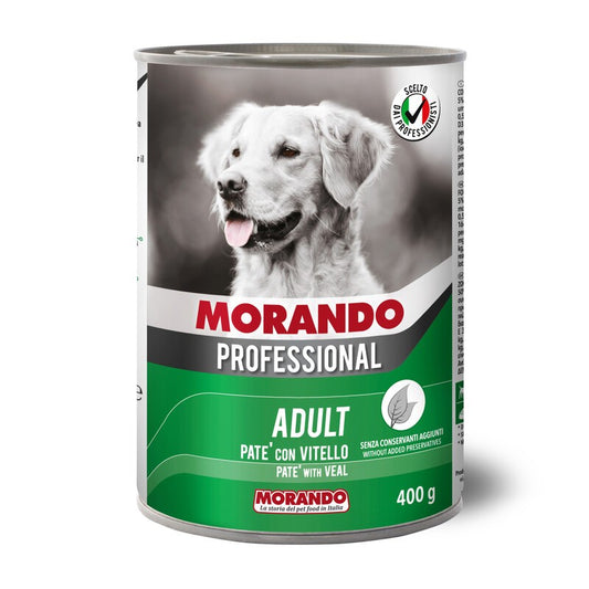 24 x CIBO CANE MORANDO LATT  400 G PAT VITELLO