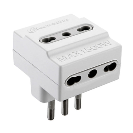 25 x ADATTATORE TRIPLO 16A 3PR BIP BIANCO FIG.10