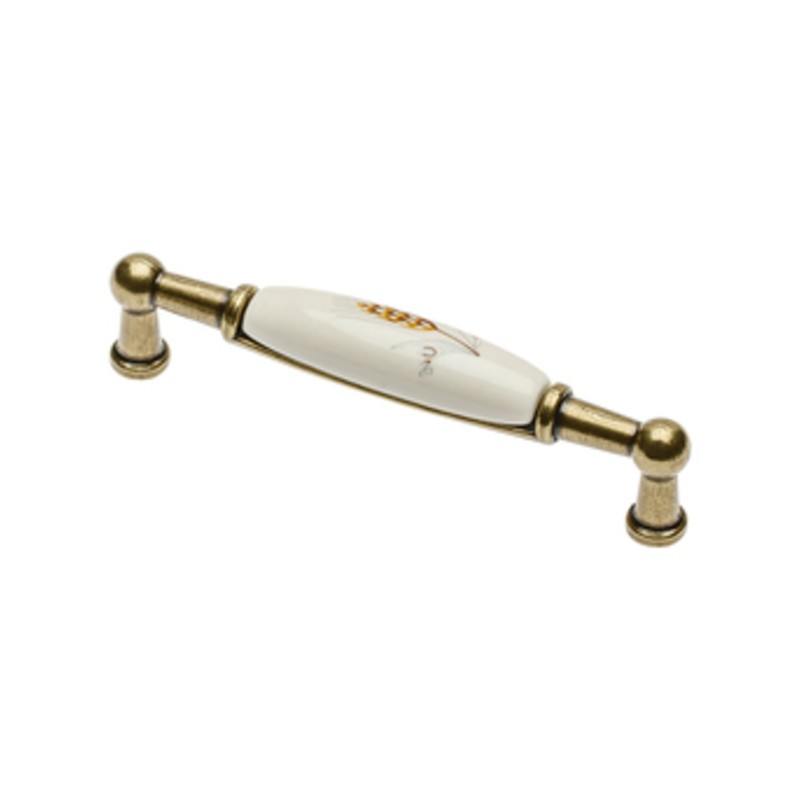 25 x MANIGLIA PORCELLANA UP-WP0728-BK 106X26 MM