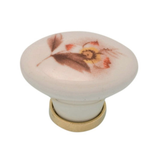 25 x POMOLO PORCELLANA OVALE C/BASE F/13 24X34X25 MM