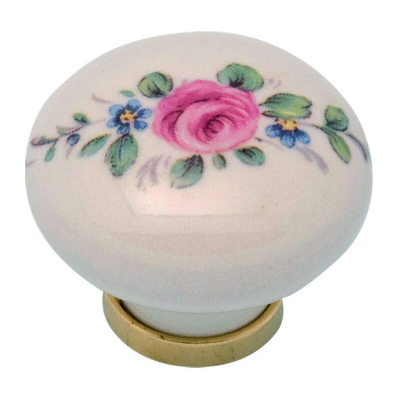 25 x POMOLO PORCELLANA TONDO C/BASE F/20 31X26 MM