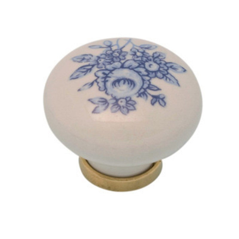 25 x POMOLO PORCELLANA TONDO C/BASE F/ 8 31X26 MM**