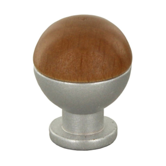 25 x POMOLO SFERICO LEGNO OTT 735B D 18 MM NOCE CH