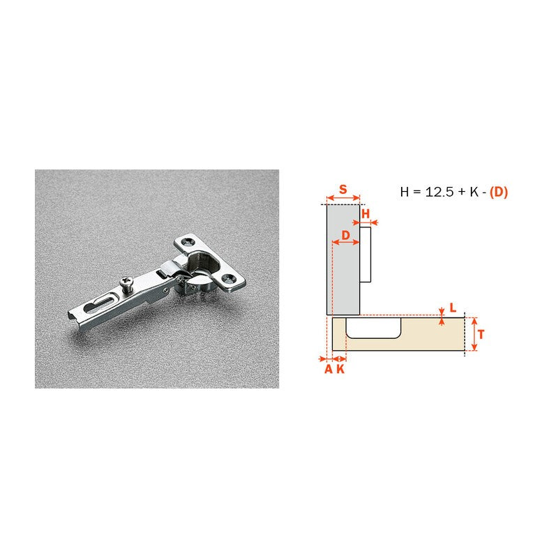 25 x SALICE CERNIERA MINI C6A7C99 COLLO BASSO 0  94 GRADI