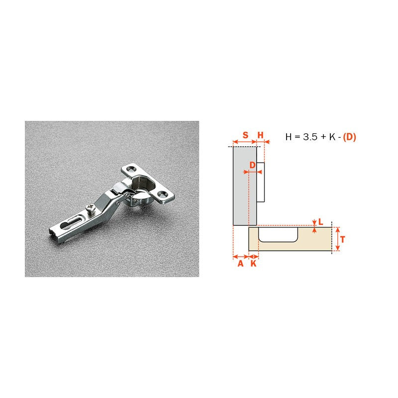 25 x SALICE CERNIERA MINI C6A7L99 COLLO ALTO 18  94 GRADI
