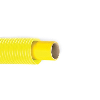 25 x TUBO MULTISTRATO PER GAS CON GUAINA CORRUGATA GIALLA Misura: Diam. 26 x 3