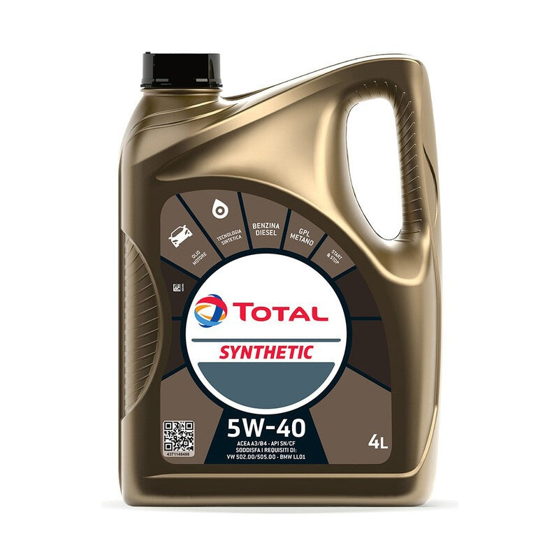 3 x OLIO LUBRIFICANTE TOTAL SYNTHETIC 5W40  4 L