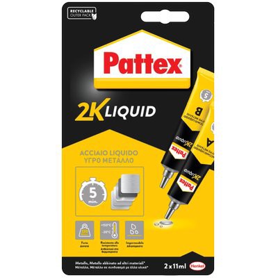 3 x PATTEX POWER EPOXY ACCIAIO LIQUIDO