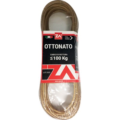 4 x CAVETTO ACCIAIO OTTONATO TRASPARENTE