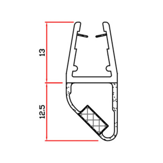 4 x GUARNIZIONE P/BOX DOCCIA 2 M MOD.412 SNS+NSN