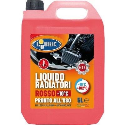 4 x LIQUIDO ANTIGELO X RADIATORE AUTO ROSSO LUBEX