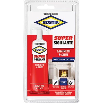 4 x MASTICE REFRATTARIO CAMINETTI STUFE TUBETTO BOSTIK