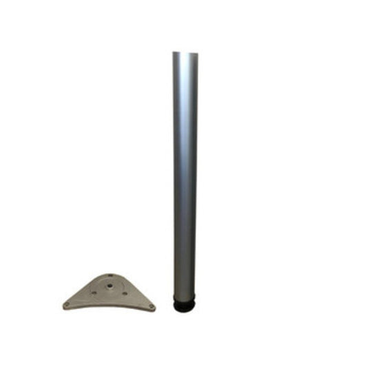 4 x PIEDE P/TAVOLO ACCIAIO D 60XH710 MM NICHEL SATINATO