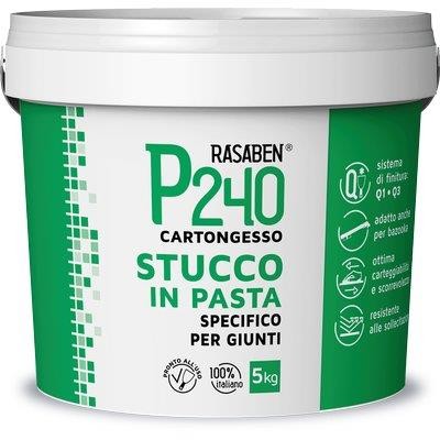 4 x STUCCO PASTA CARTONGESSO P240 K2 RASABEN