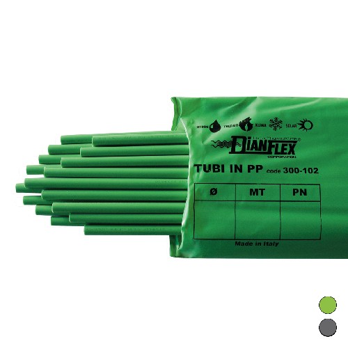 4 x TUBO IN POLIPROPILENE IN BARRE DA MT. 4 Misura: Diam. 32 x 5,4 Grigio