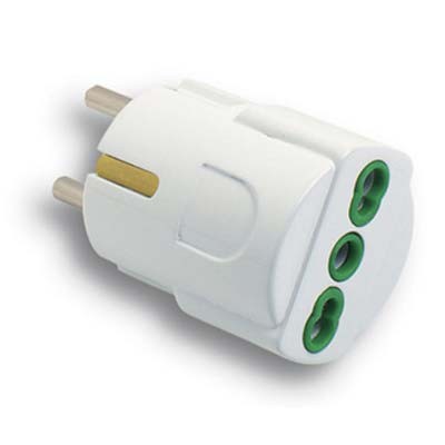 5 x ADATTATORE SCHUKO-16A BIPASSO FME
