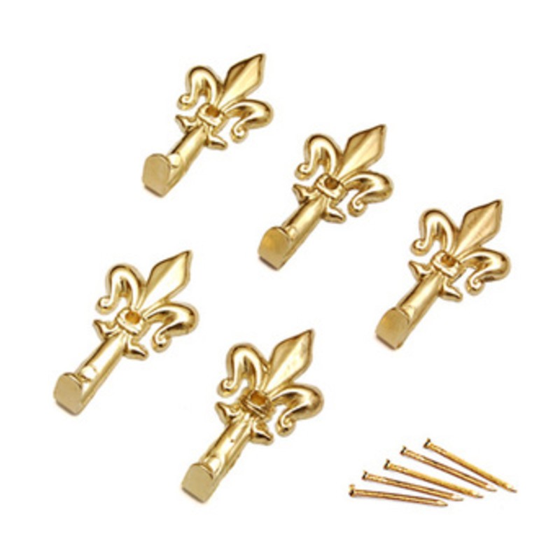 5 x BL GANCIO P/QUADRO GIGLIO 36 MM ORO L N. 1 5 PZ*