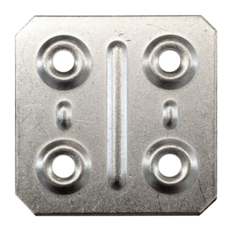 5 x BL PIASTRINA QUADRA 40X40 MM ZINCATA 10 PZ*
