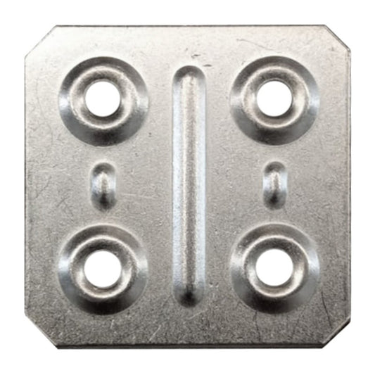5 x BL PIASTRINA QUADRA 40X40 MM ZINCATA 10 PZ*