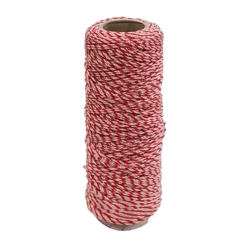 5 x LENZA P/MURATORE IN PP BIANCO ROSSO 100 M