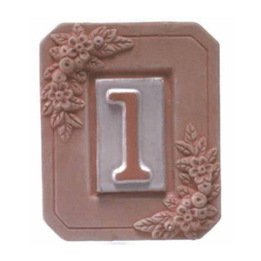 5 x PORTANUMERO IN TERRACOTTA 1 POSTO 13X16 CM