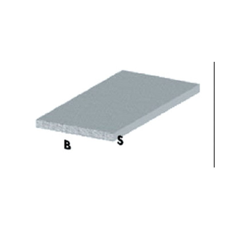 5 x PROFILO ARGENTO H.100 CM PIATTO 12X2 MM**