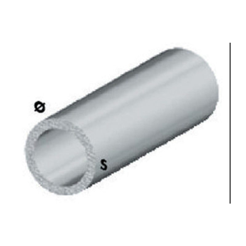 5 x PROFILO ARGENTO H.200 CM TUBO TONDO  6X1 MM**