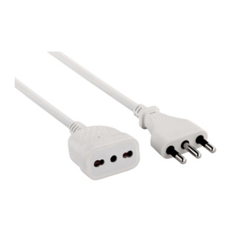 5 x PROLUNGA LINEARE 5 M SEZ 3X1 16A BIPASSO BIANCO*